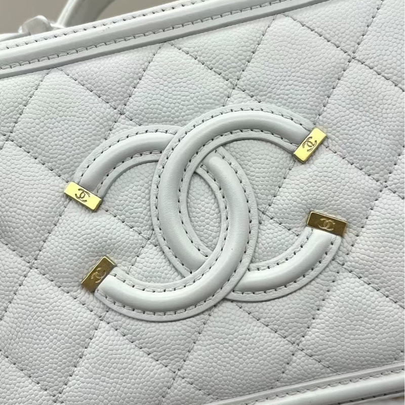 香奈兒Chanel vanity case相機包 化妝箱 白色-5