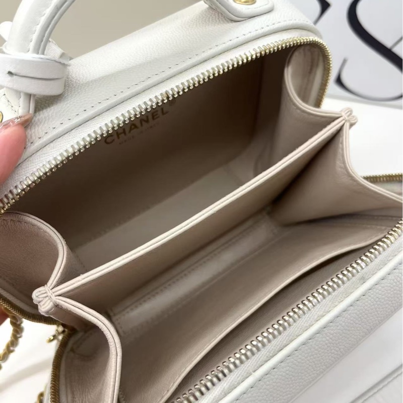 香奈兒Chanel vanity case相機包 化妝箱 白色-6