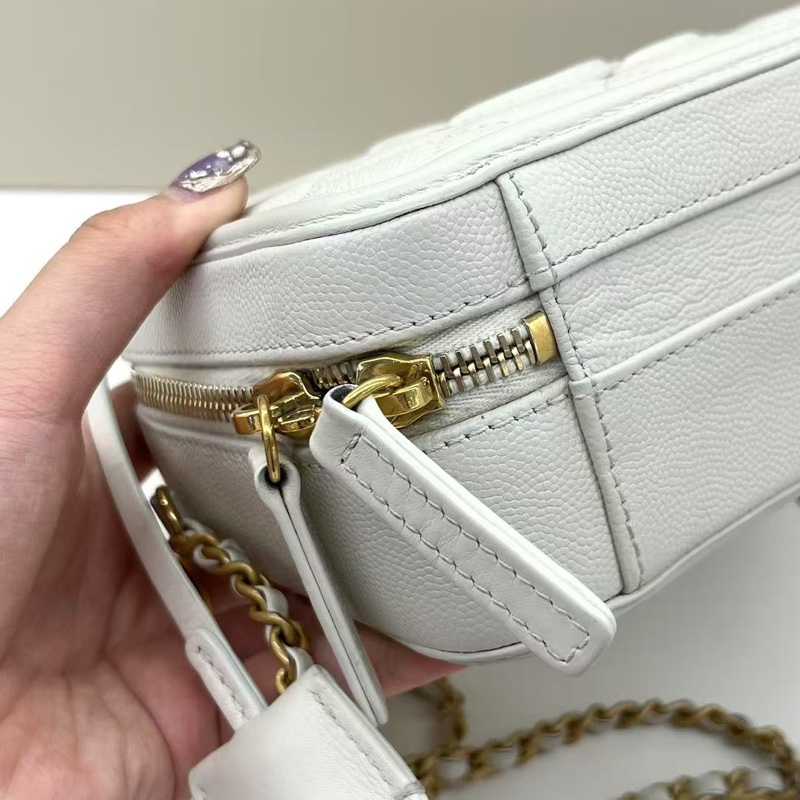 香奈兒Chanel vanity case相機包 化妝箱 白色-11