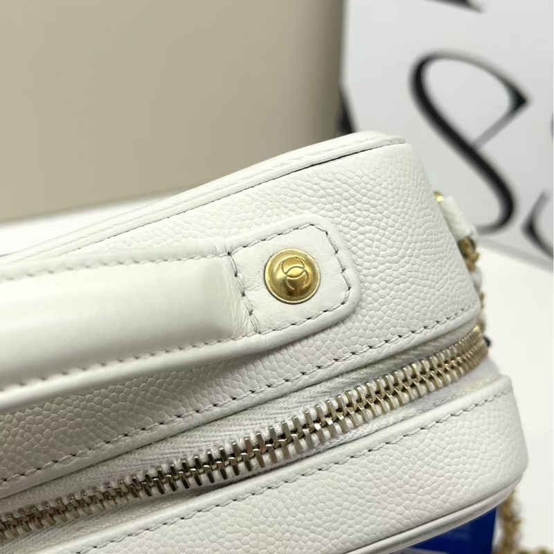 香奈兒Chanel vanity case相機包 化妝箱 白色-12
