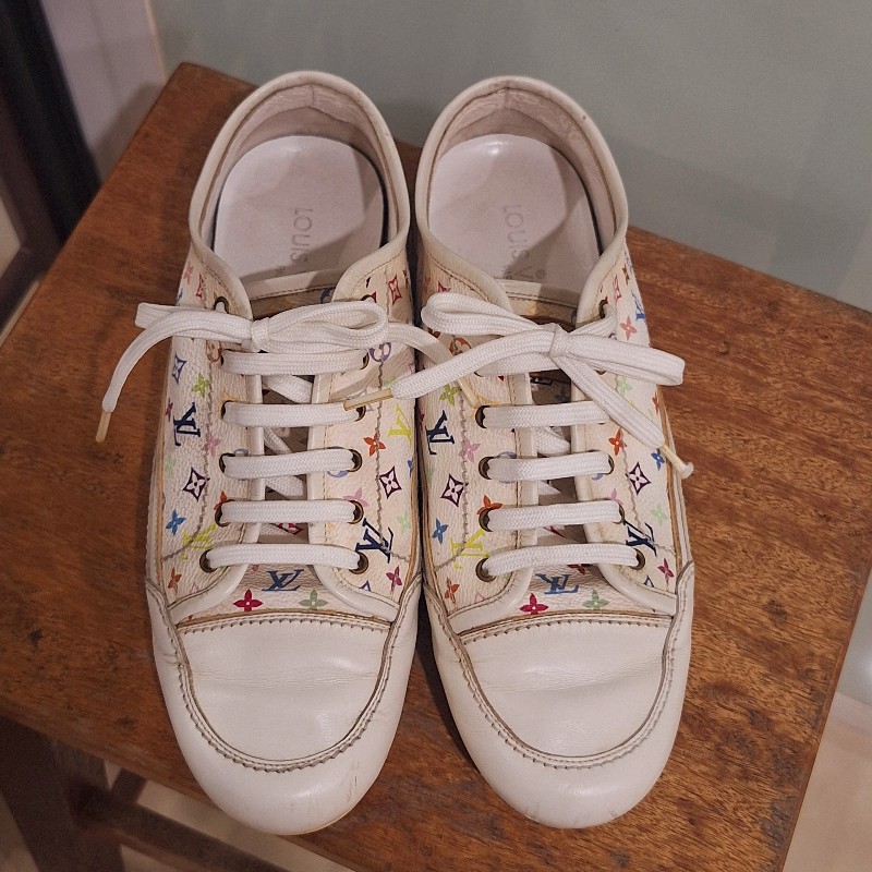 ✨Louis Vuitton × 村上隆 白彩休閒鞋✨-1