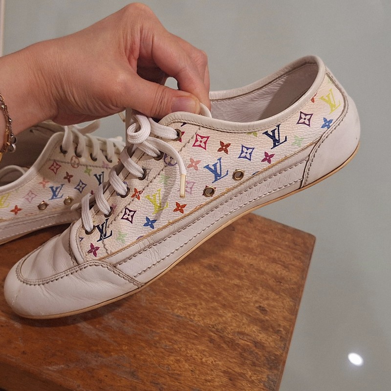 ✨Louis Vuitton × 村上隆 白彩休閒鞋✨-6