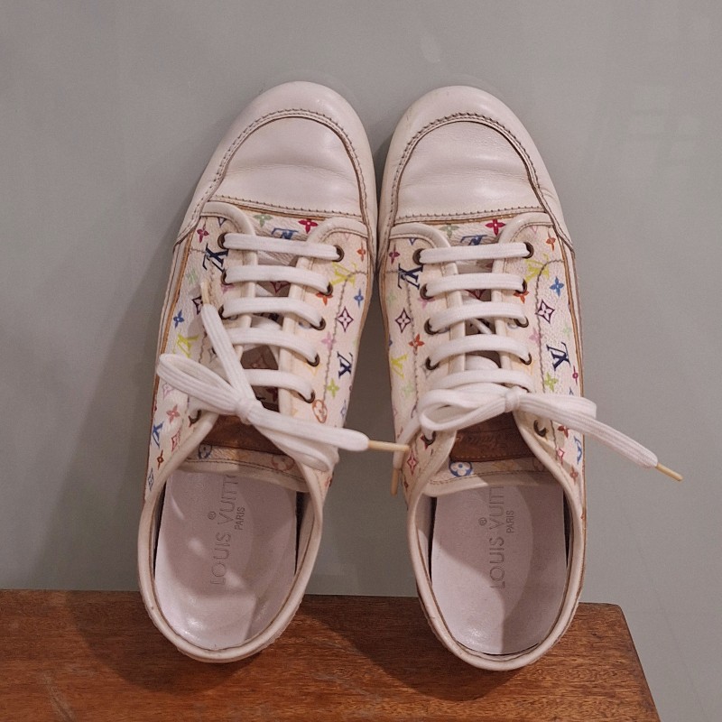 ✨Louis Vuitton × 村上隆 白彩休閒鞋✨-7