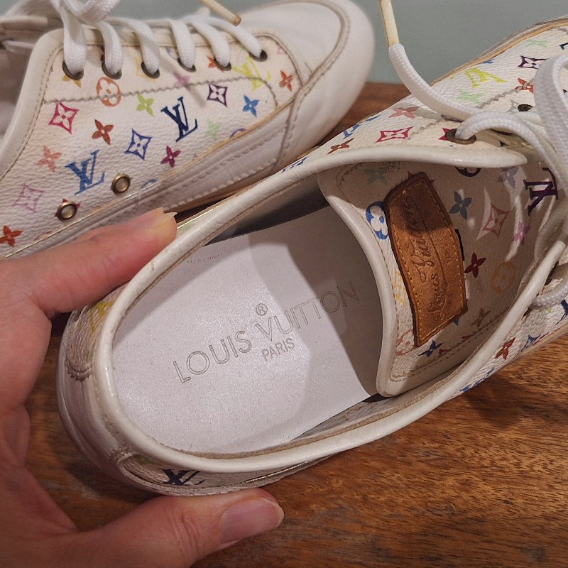 ✨Louis Vuitton × 村上隆 白彩休閒鞋✨-9