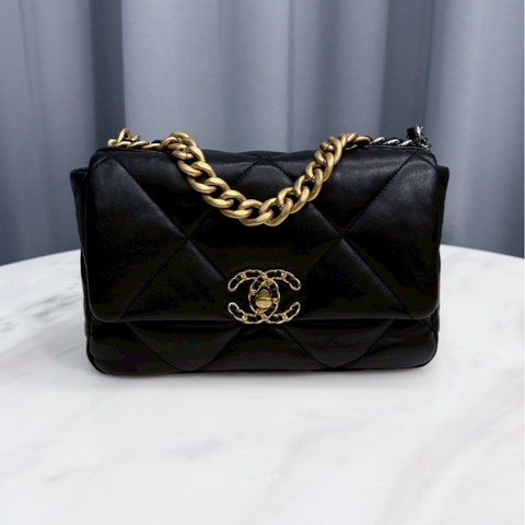 Chanel 19bag 黑金 晶片款