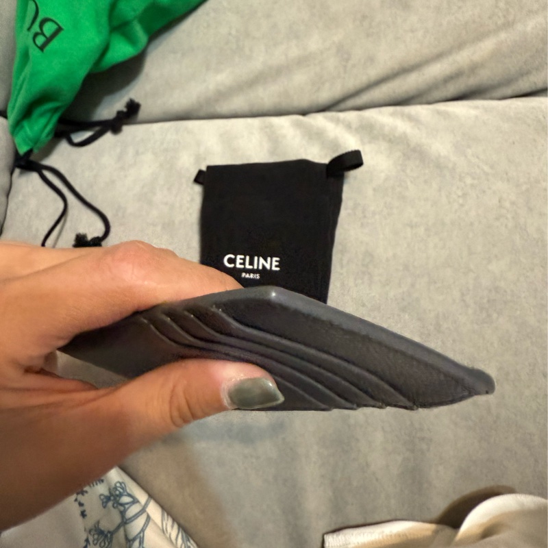 降價Celine 卡夾零錢包 大象灰 短夾 拉鍊零錢包-5