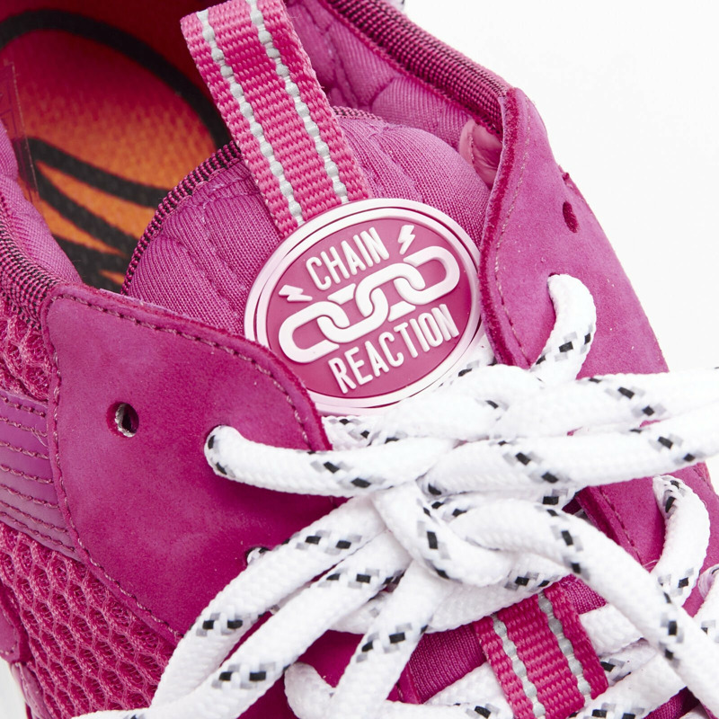 VERSACE Chain Reaction Blowzy pink suede low top chunky sneaker EU43 US10-9