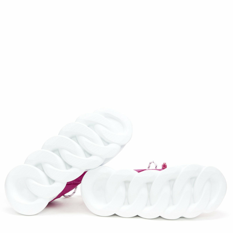 VERSACE Chain Reaction Blowzy pink suede low top chunky sneaker EU43 US10-11