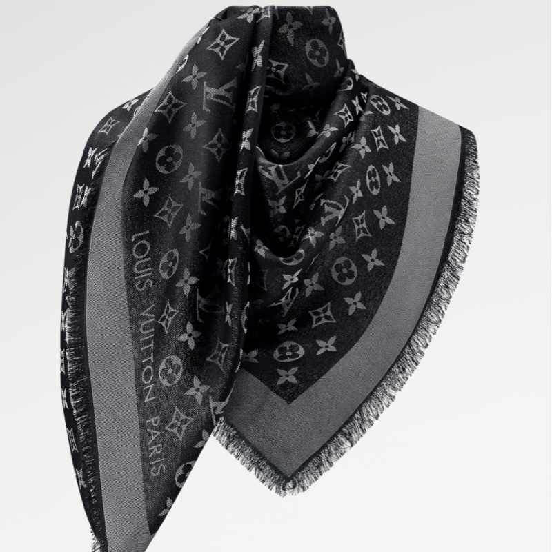 LV M75123 經典Monogram 双面披肩-0