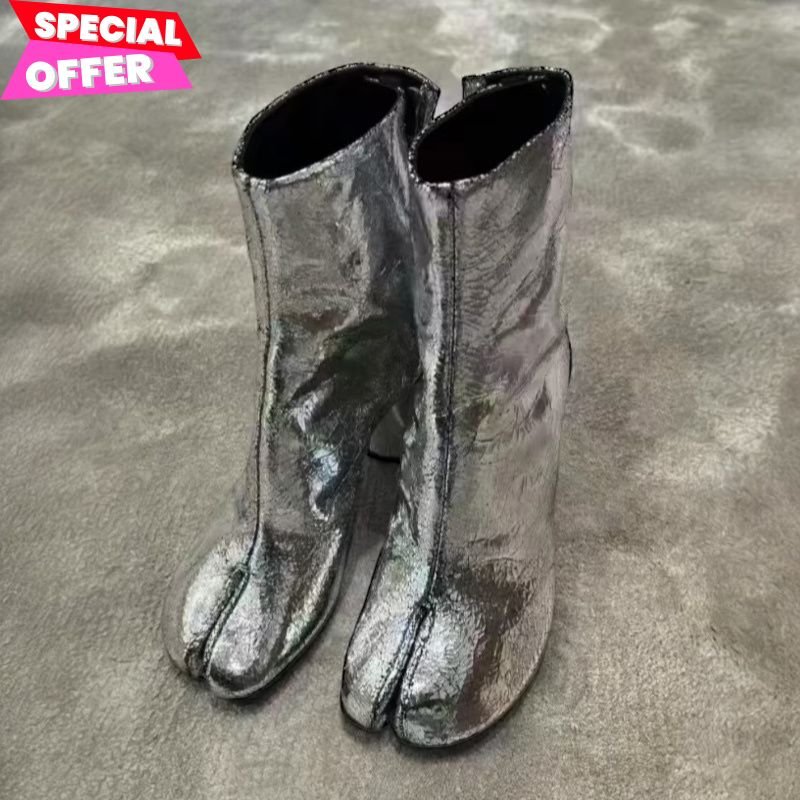 🎁特價🎁Maison Margiela 女款 Tabi Broken Mirror 高跟短靴 ｜分趾設計 × 鏡面前衛風格 IT36/37/38/38.5/39/40(購買請訊息告知需要尺寸)-0