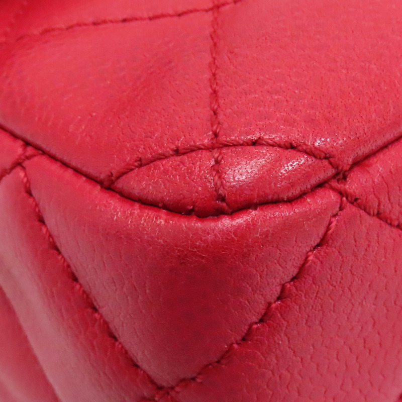 紅色荔枝紋皮革 JUMBO COCO 肩背 A58600-14