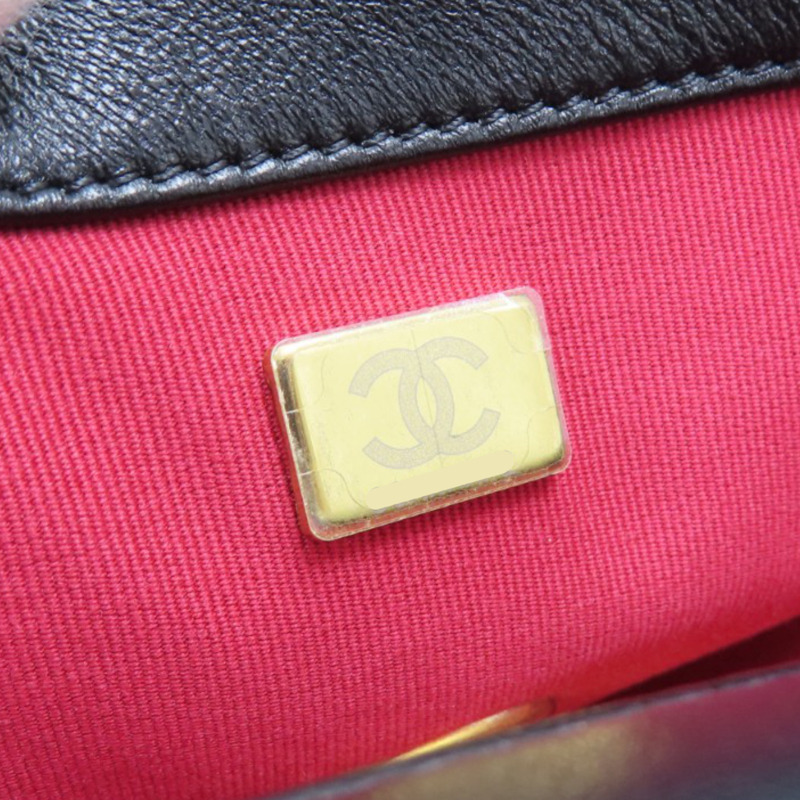 19包款 黑色 菱格紋 皮革 鍊帶 兩用包 AS116-5