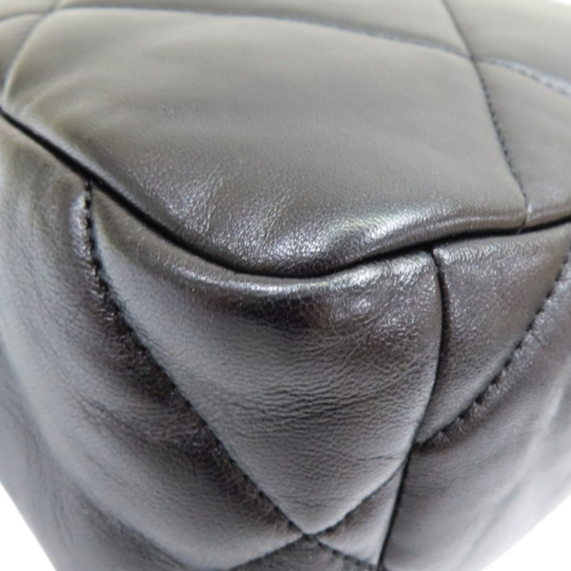 19包款 黑色 菱格紋 皮革 鍊帶 兩用包 AS116-11