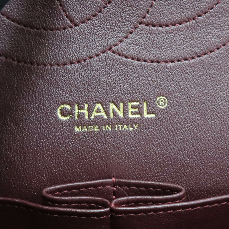 黑色 菱格紋皮革 Jumbo 30 鍊帶肩背包-7