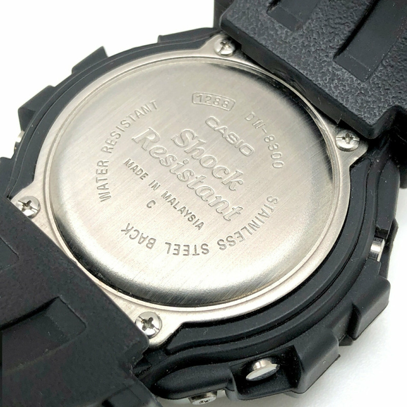 G-SHOCK CASIO 手錶 DW-8300G-1V M1288 Overseas 200M 直列曲棍球 聚氨酯錶帶 第二代高達 第二代 黑色金屬外殼 DW-6400 的數位後繼者 1995 年 9 月發售 三國丘店-8