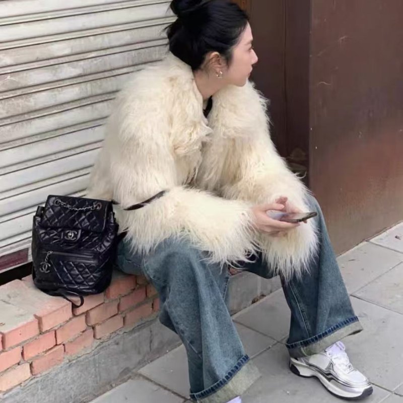 chanel 黑銀 薩爾茨堡油蠟皮後背包小號duma中古包 20*12*23cm 98新 配件塵袋-1