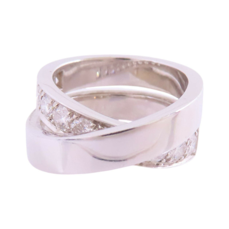 CARTIER 18K白金/鑽石Paris Nouvelle Vague Diamond Ring戒指#49/US#5-2