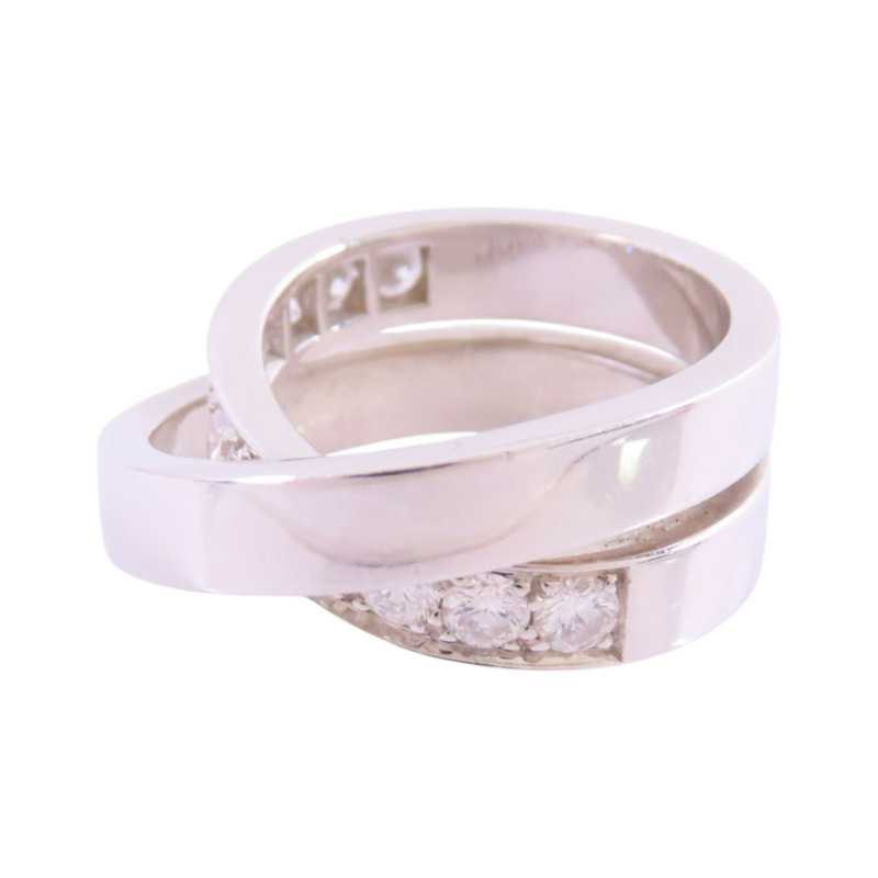 CARTIER 18K白金/鑽石Paris Nouvelle Vague Diamond Ring戒指#49/US#5-3