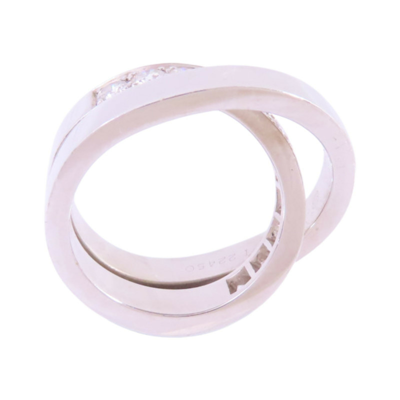 CARTIER 18K白金/鑽石Paris Nouvelle Vague Diamond Ring戒指#49/US#5-5