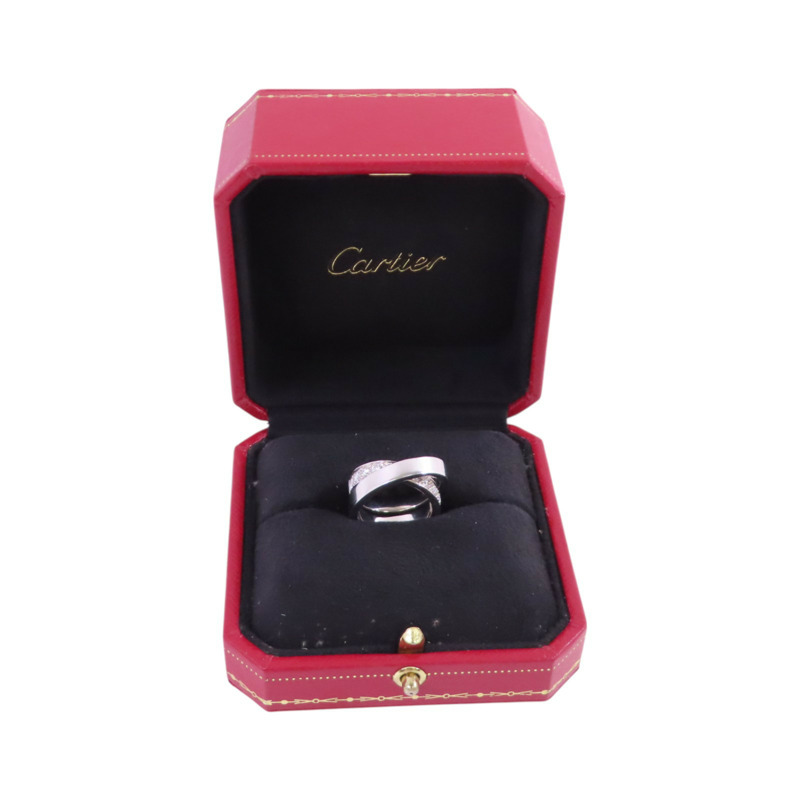 CARTIER 18K白金/鑽石Paris Nouvelle Vague Diamond Ring戒指#49/US#5-10