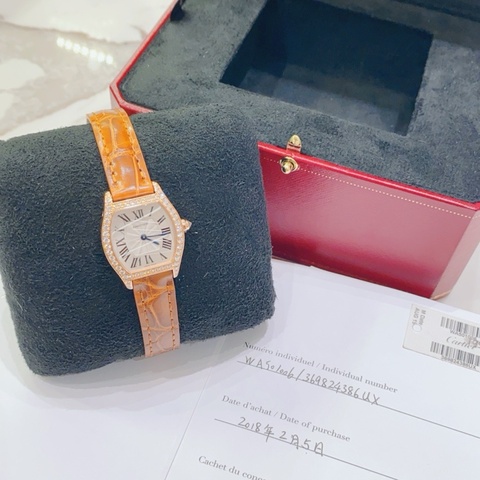 卡地亞龜形系列WA501006玫瑰金原鑽手動機械女表