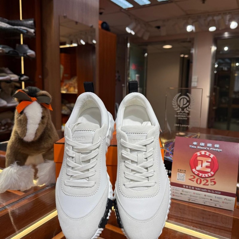 持有香港正品正貨標籤(只做全新) Hermes bouncing黑白熊貓波鞋-2