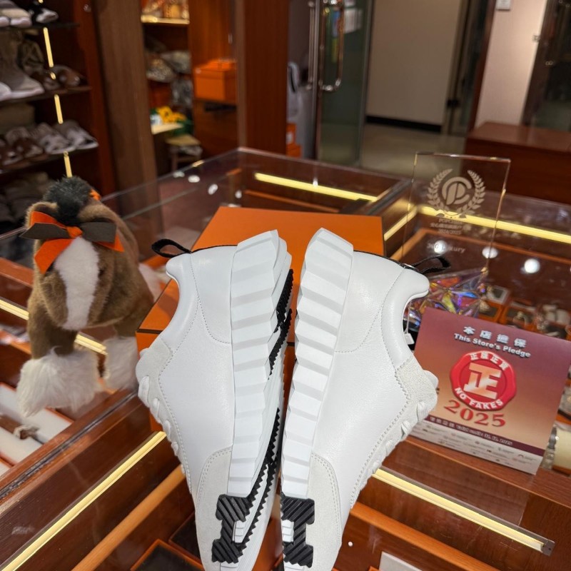 持有香港正品正貨標籤(只做全新) Hermes bouncing黑白熊貓波鞋-3
