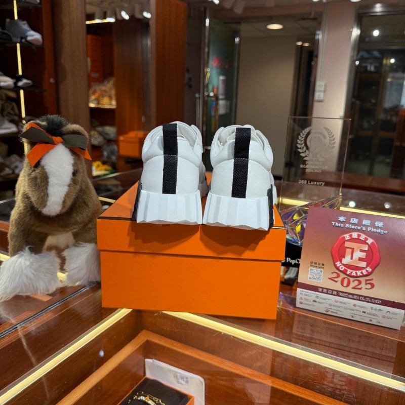 持有香港正品正貨標籤(只做全新) Hermes bouncing黑白熊貓波鞋-4