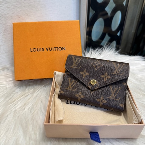 LV Victorine 老花三折短夾 新款近全新 晶片款