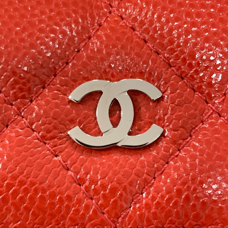 CHANEL 香奈兒 CLASSIC FLAP WOC 經典翻蓋WOC 荔枝牛皮 肩背包 紅色-9