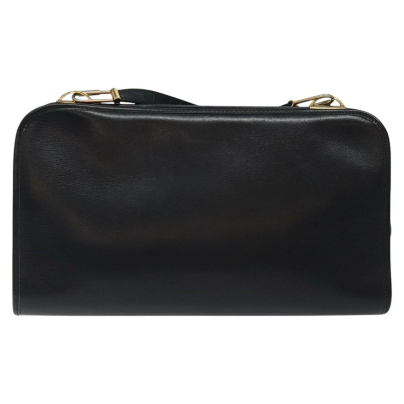 【日本直送】Christian Dior 黑色金色皮革肩背包 正品 MX244-2