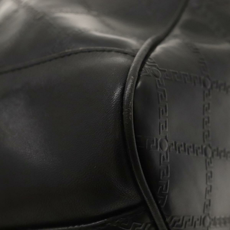 【日本直送】VERSACE 波士頓包 皮革 2 款 黑色 正品 ki5594-12