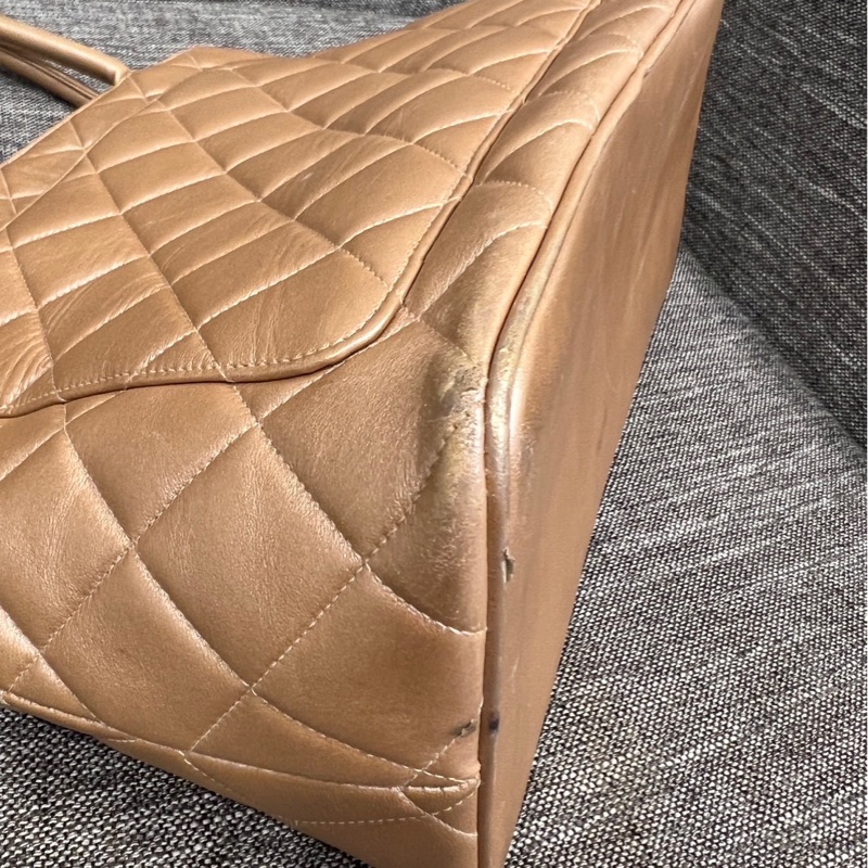 香奈兒Chanel 希爾頓金幣包 手提包 香檳金-5