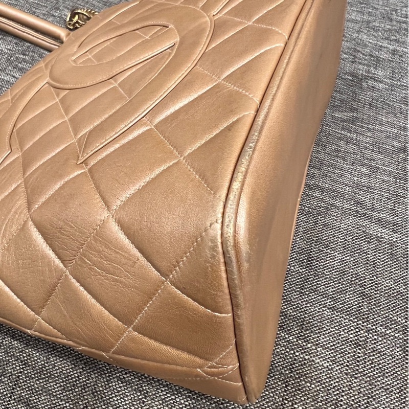 香奈兒Chanel 希爾頓金幣包 手提包 香檳金-7