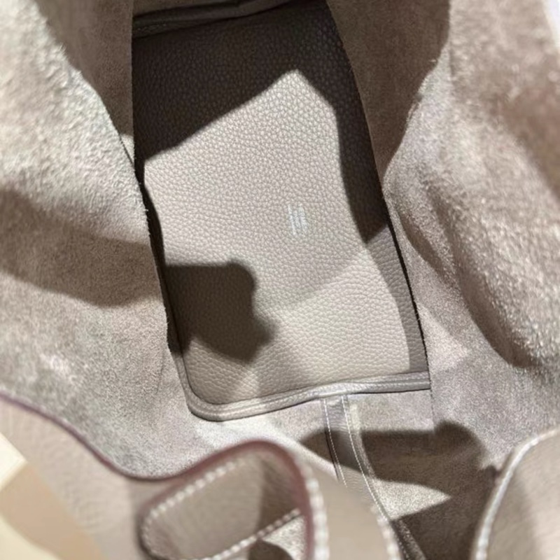 98新 Hermes picotin 22 大象灰 银扣 tc皮 Z刻 附件钥匙锁-6