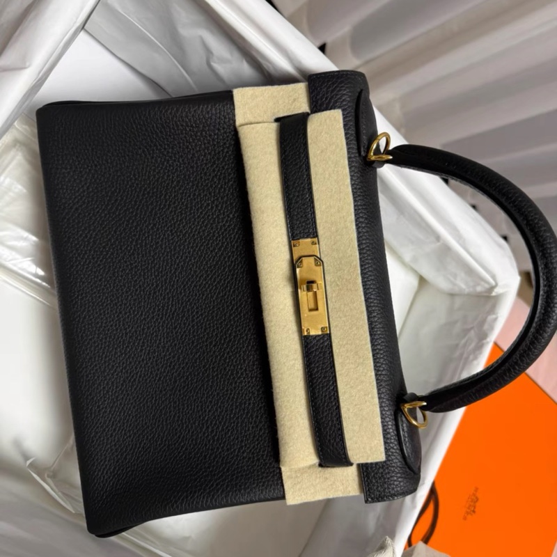愛馬仕Hermes kelly 28 黑色 togo A刻-5