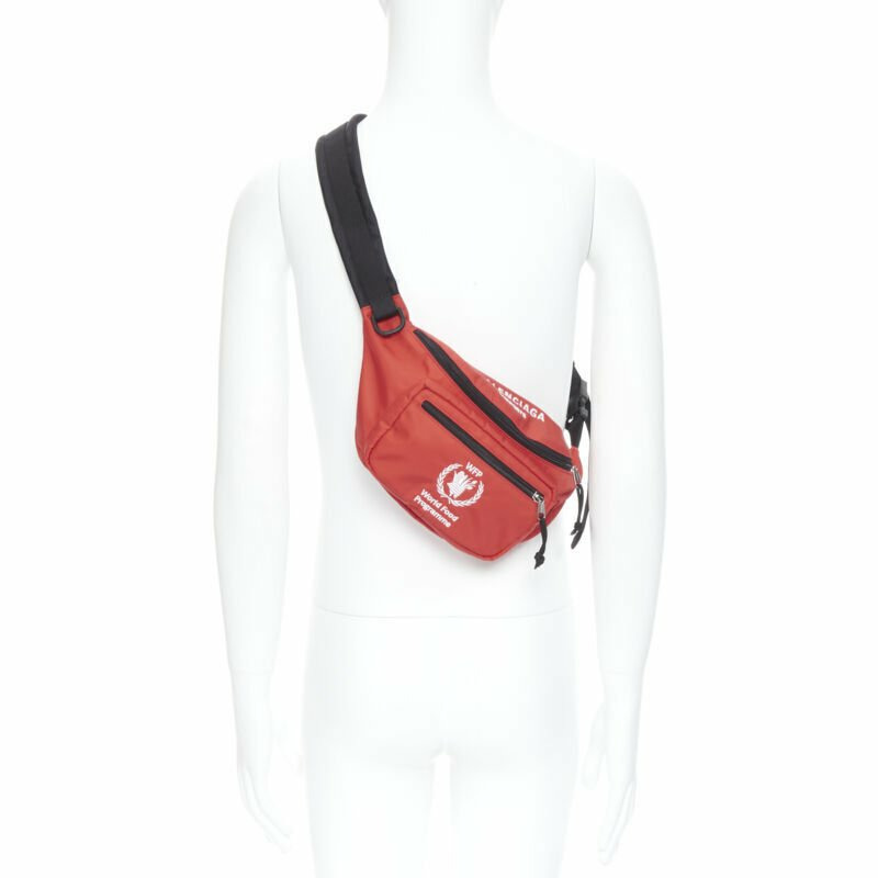 new BALENCIAGA Explorer Double Pack Sharp WFP red white crossbody waist bag-1