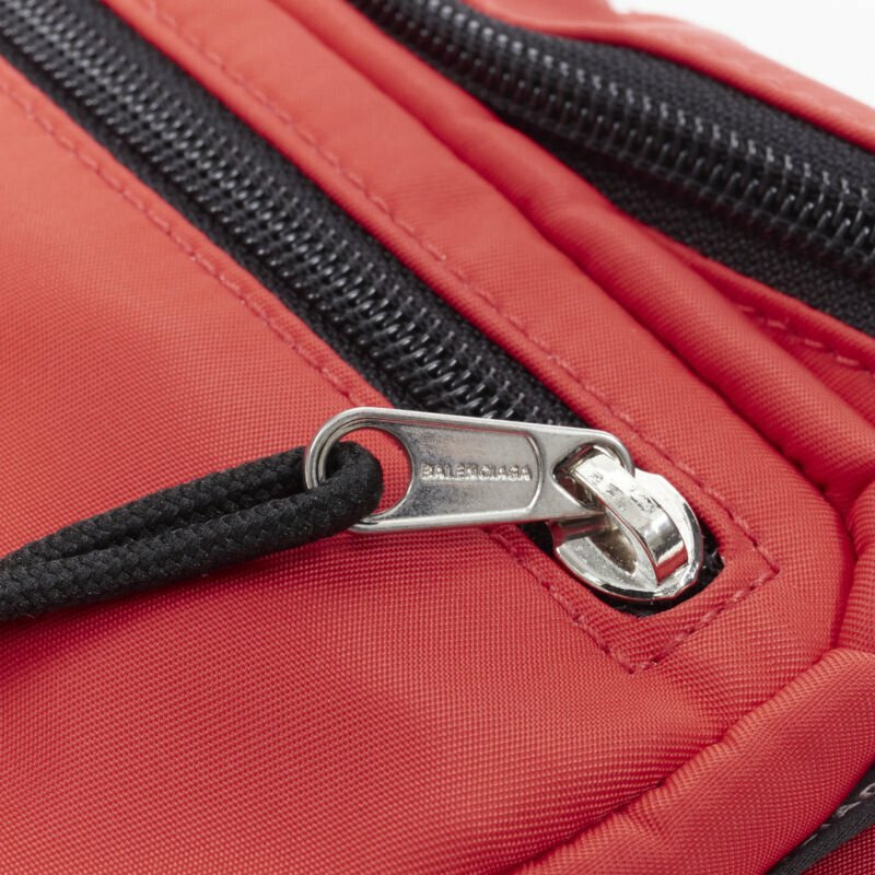 new BALENCIAGA Explorer Double Pack Sharp WFP red white crossbody waist bag-9