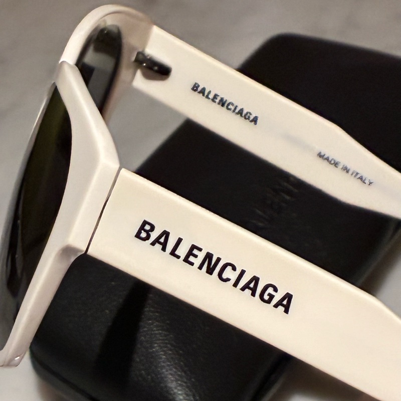 Balenciaga 巴黎世家白色側邊Logo太陽眼鏡-4