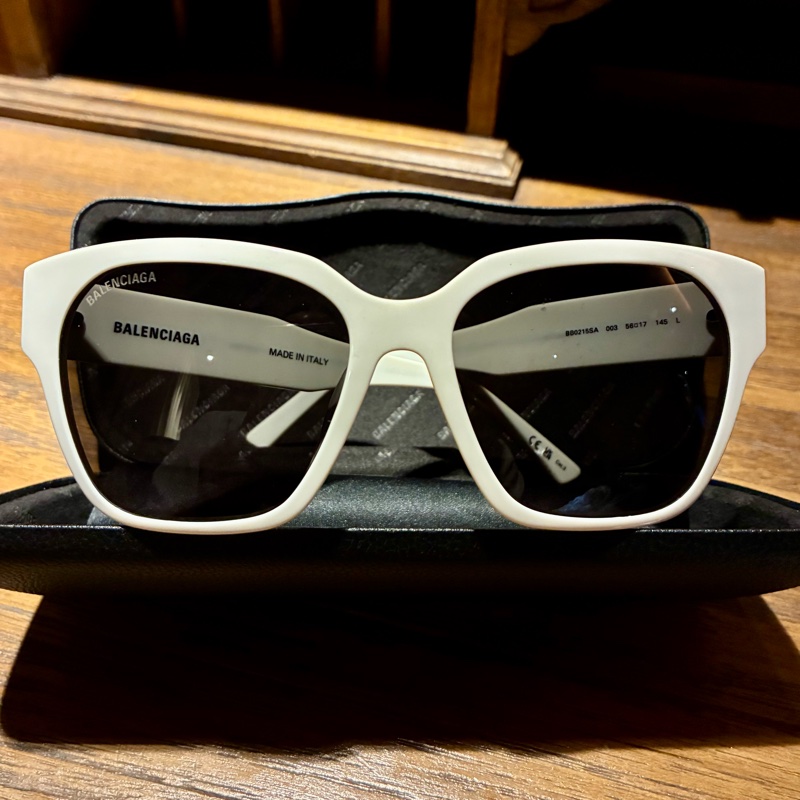 Balenciaga 巴黎世家白色側邊Logo太陽眼鏡-6