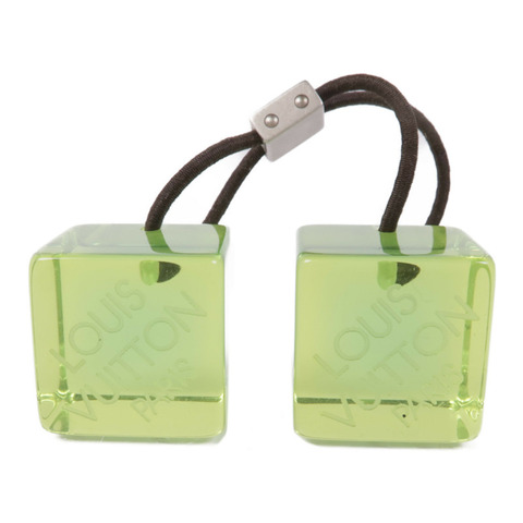 LOUIS VUITTON PVC Hair Cube銀扣髮圈