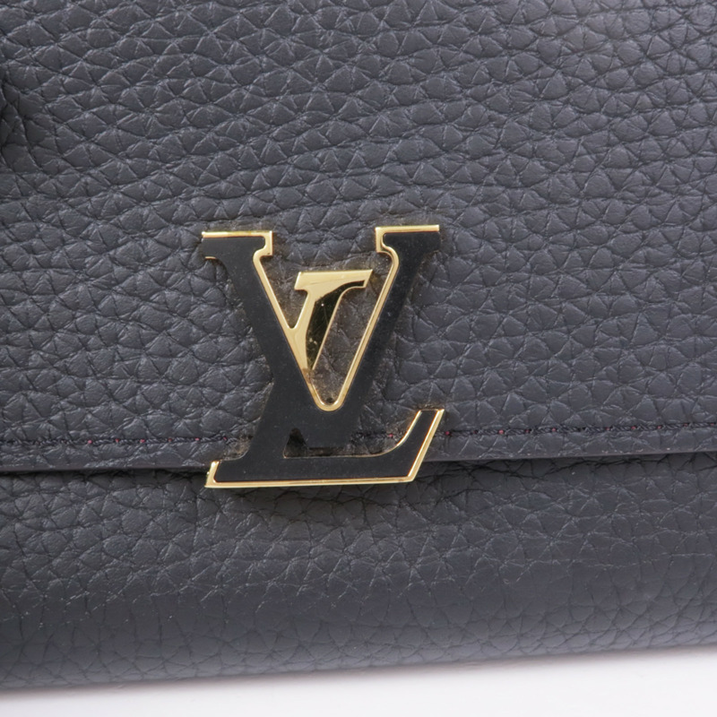 LOUIS VUITTON 【激減優惠】牛皮皮革Capucines Compact Wallet金扣錢包-10