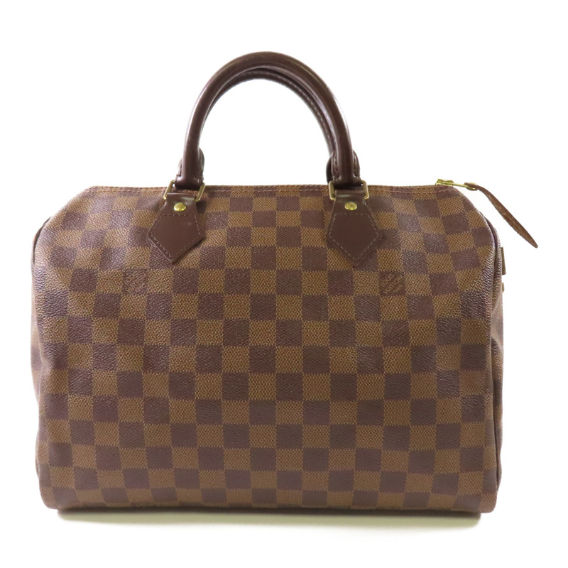 LOUIS VUITTON Damier Speedy 30金扣手挽袋-0