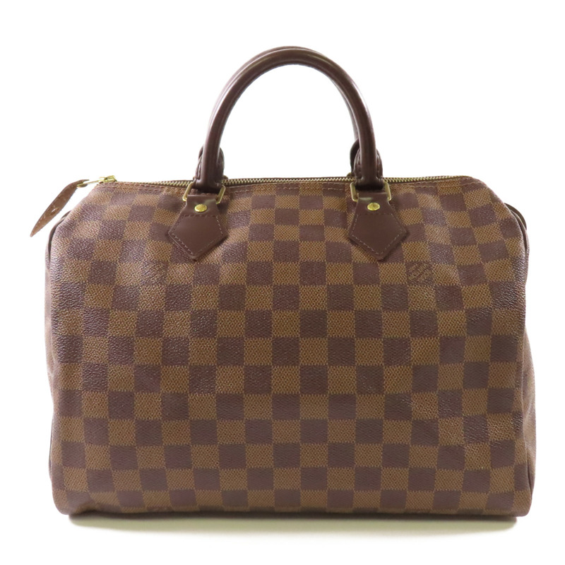 LOUIS VUITTON Damier Speedy 30金扣手挽袋-1