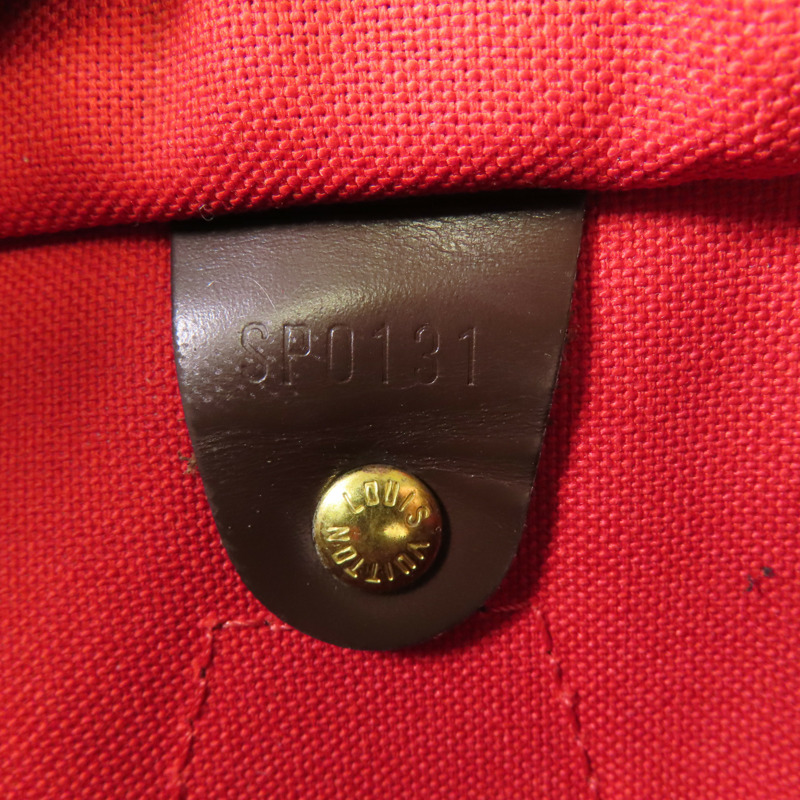 LOUIS VUITTON Damier Speedy 30金扣手挽袋-7