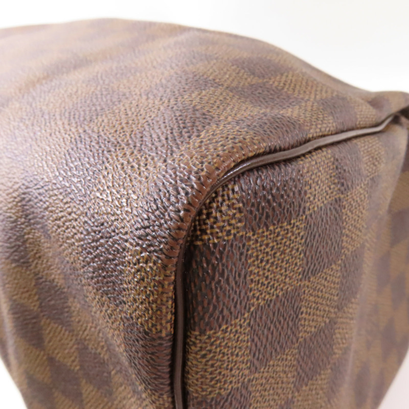 LOUIS VUITTON Damier Speedy 30金扣手挽袋-9