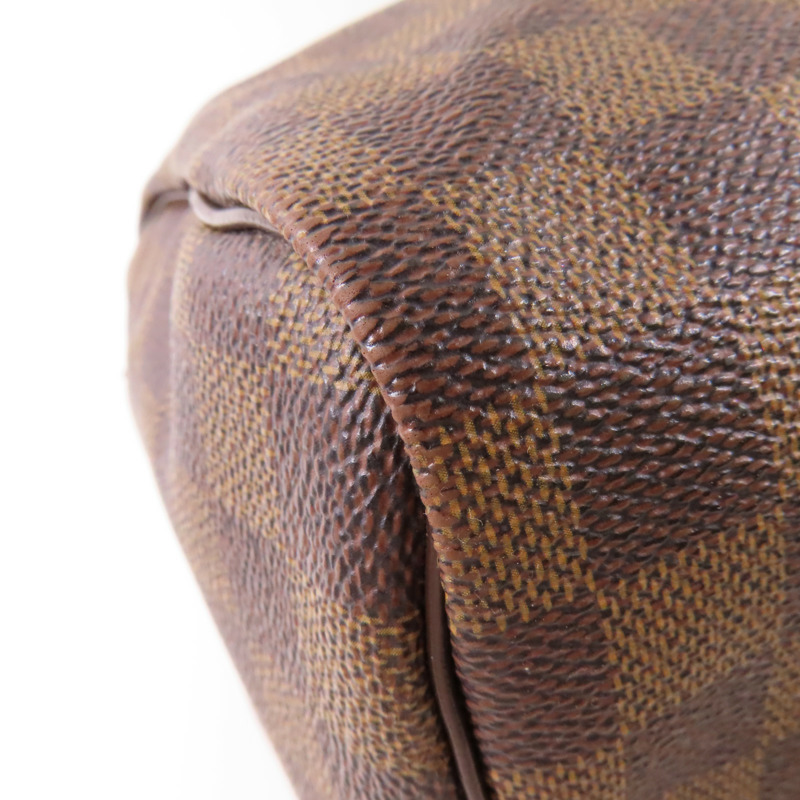 LOUIS VUITTON Damier Speedy 30金扣手挽袋-10