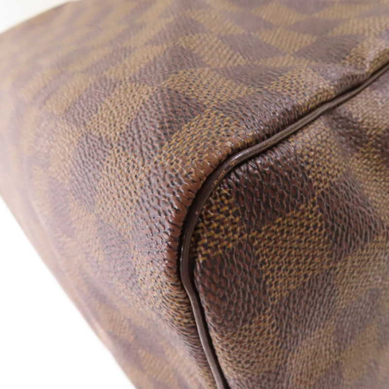 LOUIS VUITTON Damier Speedy 30金扣手挽袋-11