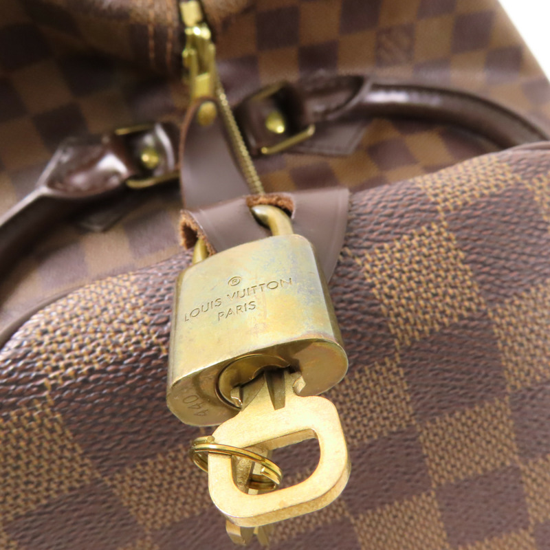 LOUIS VUITTON Damier Speedy 30金扣手挽袋-17