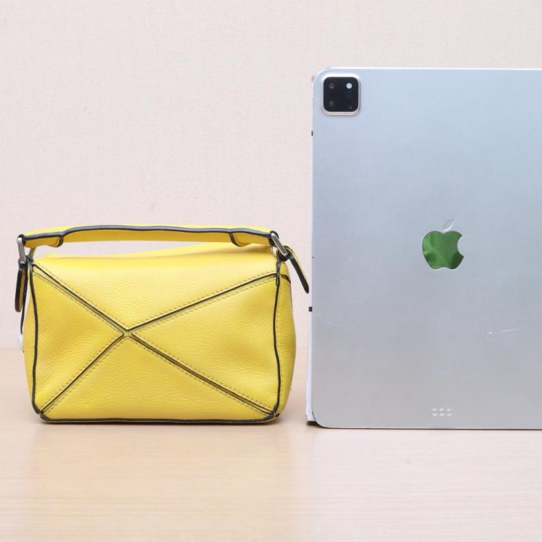 LOEWE(羅意威) Puzzle 18 幾何包 迷你 MINI 黃色-2